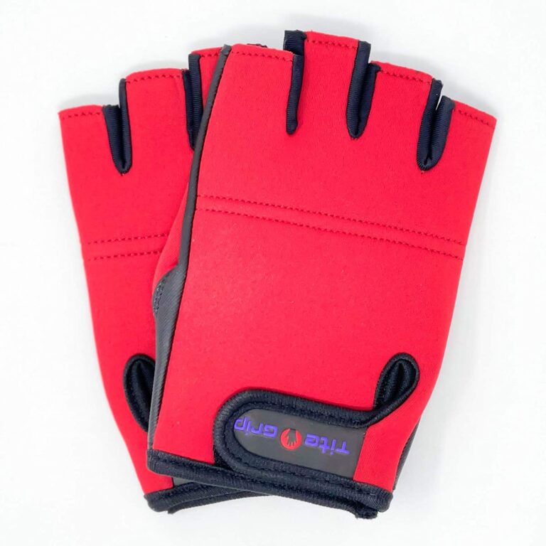 Red pole dancing grip gloves